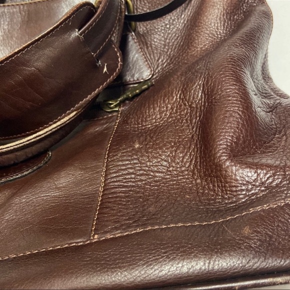 Vintage AMERICAN ANGEL | Leather Crossbody Handbag Purse‎ Brown Mahogany - Picture 13 of 17